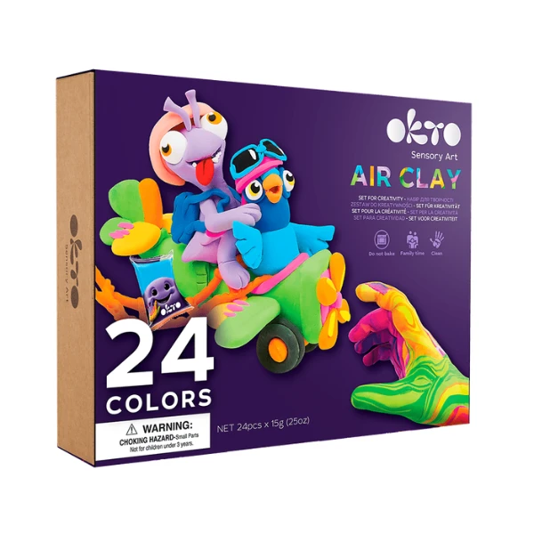 Set de plastilină ușoară, 24 buc. 2