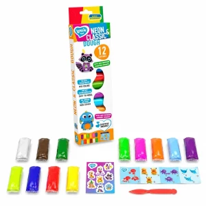 Set plastilină aerată „argilă ușoară” 12 culori