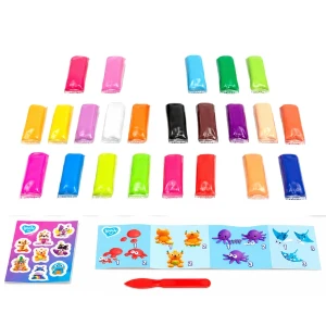 Set plastilină aerată „argilă ușoară” 24 culori Thumbnail 2