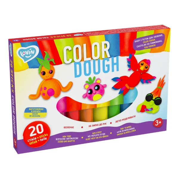 Set plastilină aerată „argilă ușoară” 20 culori 4