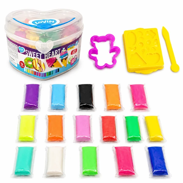 Set plastilină aerată „argilă ușoară: inimioară” 4