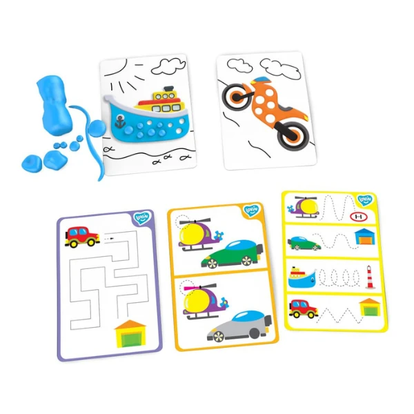Set educativ cu plastilină „transport” 4