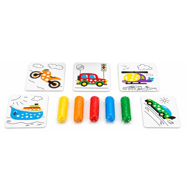 Set educativ cu plastilină „transport” 2