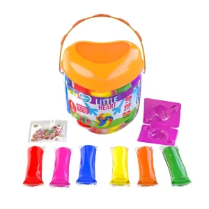 Set plastilină aerată „argilă ușoară” în găletușă, 4 modele