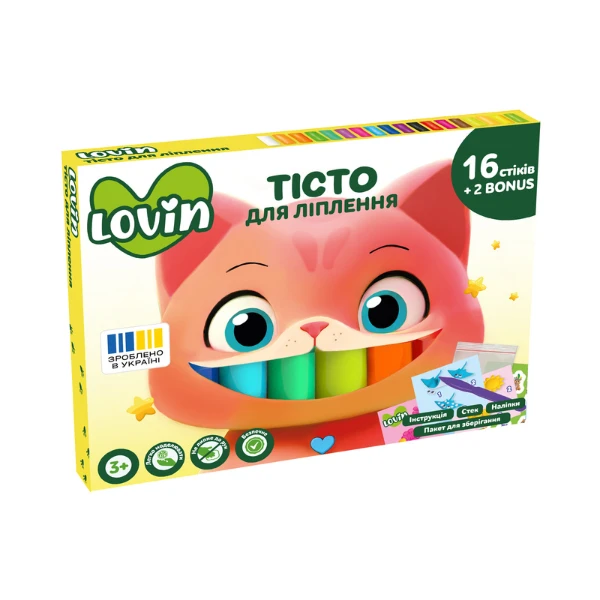 Set plastilină aerată „argilă ușoară” 16 culori + 2 bonus, 3 modele 3