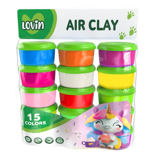 Set de plastilină ușoară 15 culori, 2 modele 5