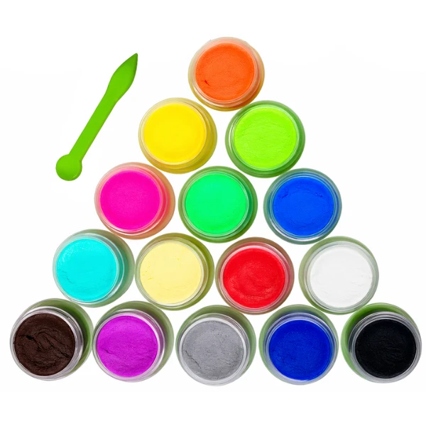 Set de plastilină ușoară 15 culori, 2 modele 4