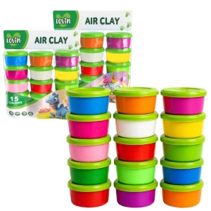 Set de plastilină ușoară 15 culori, 2 modele