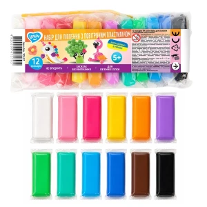 Set de modelare cu plastilină ușoară, 12 culori