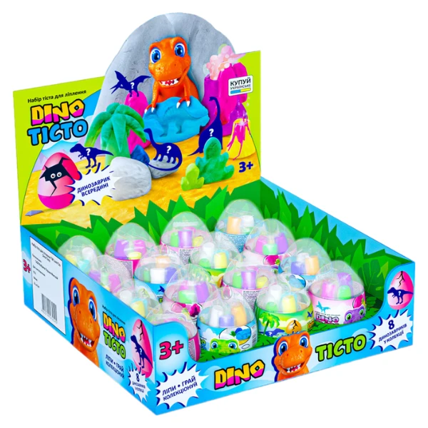 Set de aluat pentru modelare „ou de dinozaur”, în ass. 3