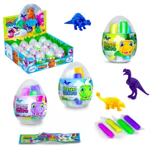Set de aluat pentru modelare „ou de dinozaur”, în ass.