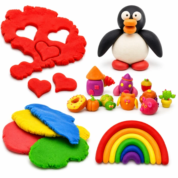 Set de modelare cu plastilină ușoară „compania monștrilor” 5