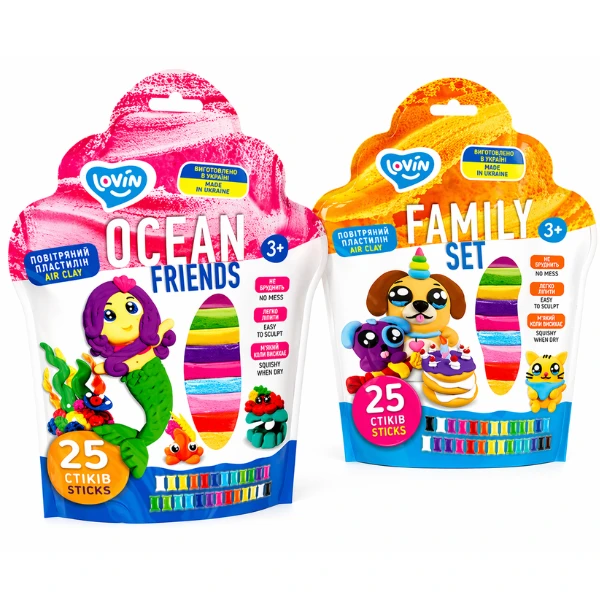 Set de modelare cu plastilină ușoară, 2 modele 3