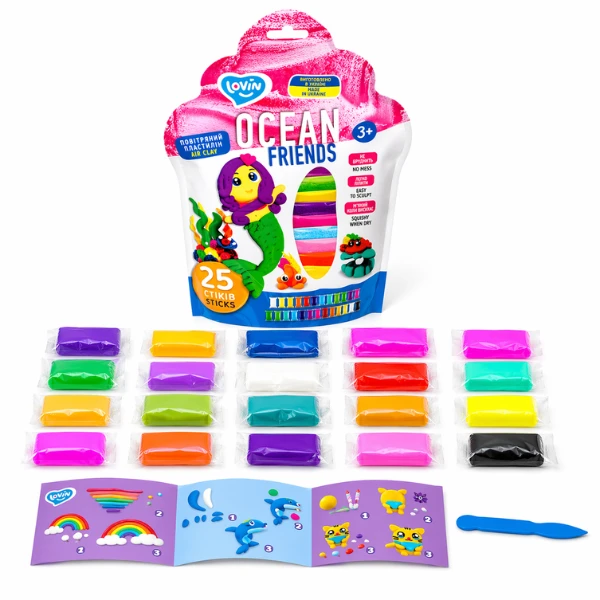 Set de modelare cu plastilină ușoară, 2 modele 4
