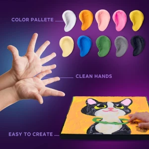 Pictură pe numere 3d cu plastilină ușoară 29x29 сm – pisica Thumbnail 4