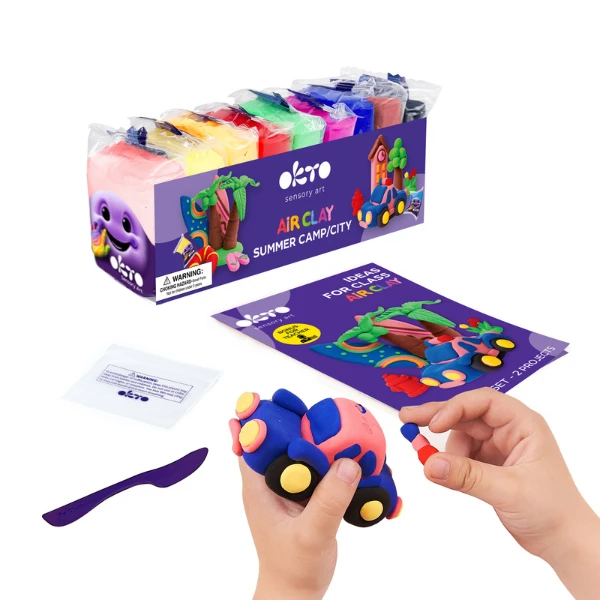 Set de plastilină ușoară „tabără”, 10+1 2