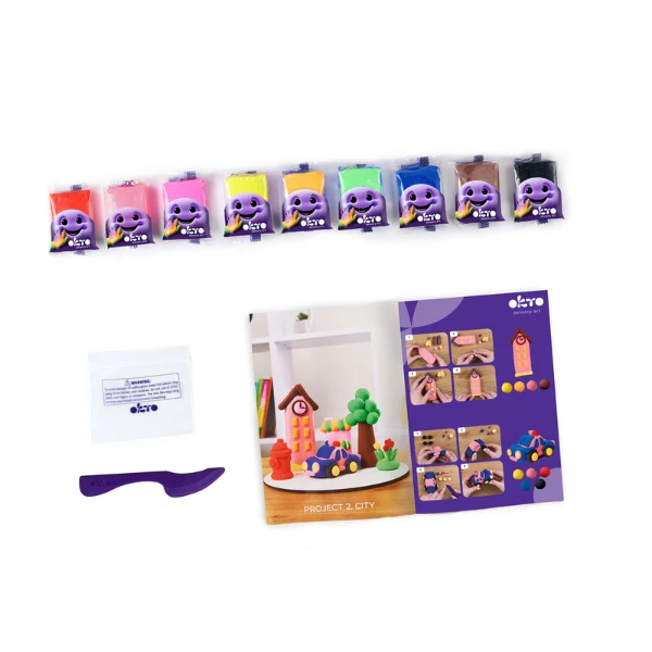 Set de plastilină ușoară „tabără”, 10+1 3