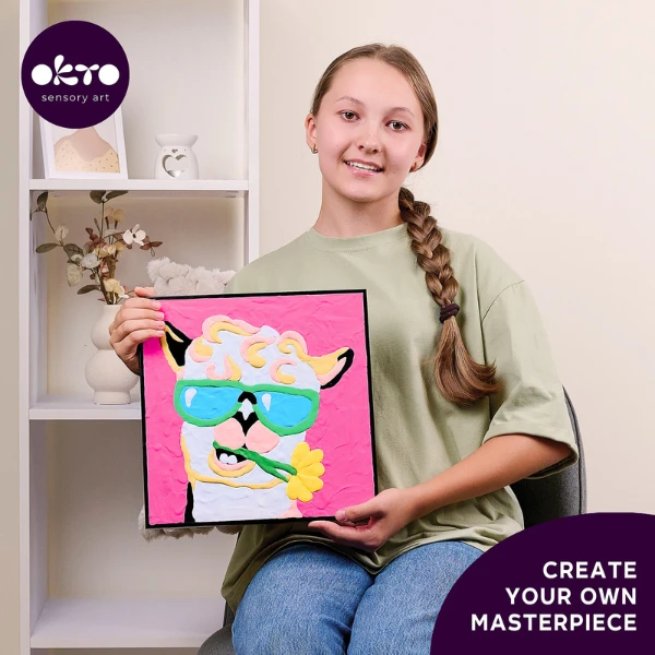 Pictură pe numere 3d cu plastilină ușoară 29x29 сm – lama 4