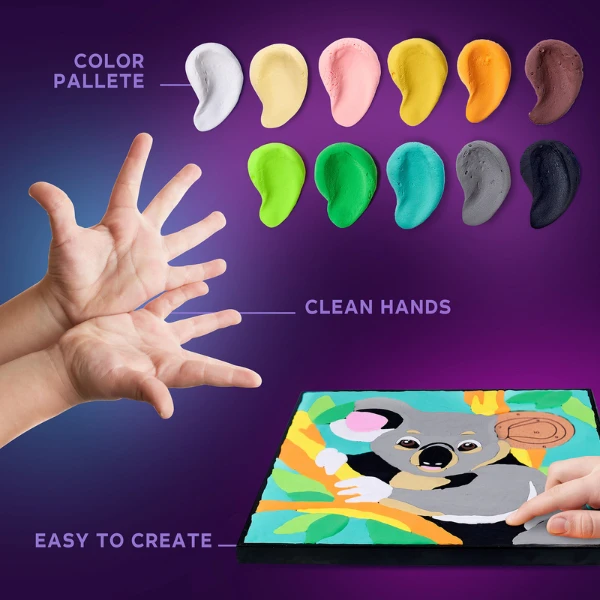 Pictură pe numere 3d cu plastilină ușoară 29x29 сm – koala 5