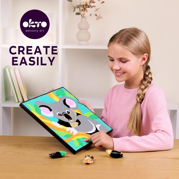 Pictură pe numere 3d cu plastilină ușoară 29x29 сm – koala 4