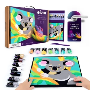 Pictură pe numere 3d cu plastilină ușoară 29x29 сm – koala
