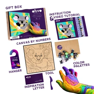 Pictură pe numere 3d cu plastilină ușoară 29x29 сm – koala Thumbnail 7