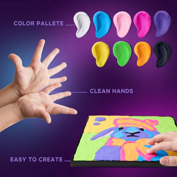 Pictură pe numere 3d cu plastilină ușoară 29x29 сm – iepure 4