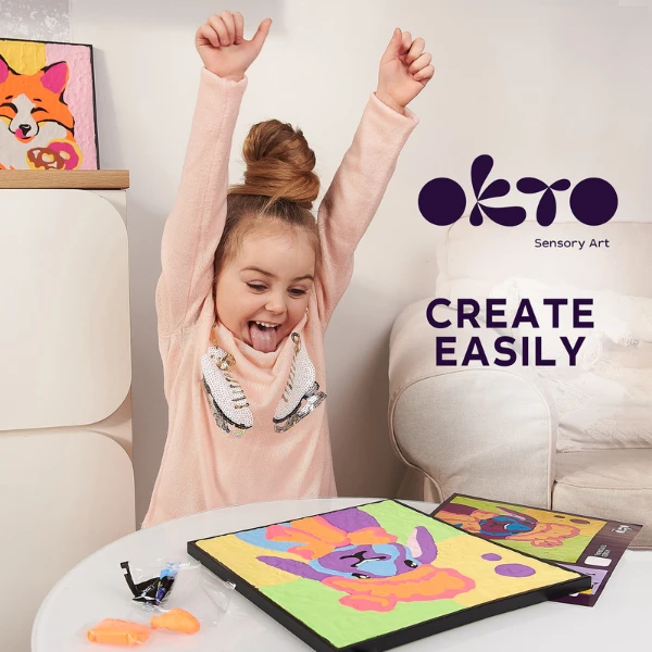 Pictură pe numere 3d cu plastilină ușoară 29x29 сm – iepure 6