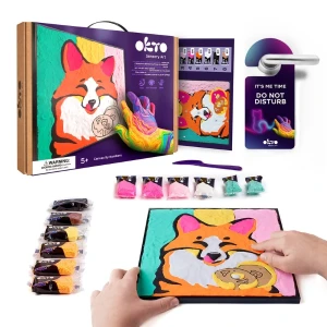 Pictură pe numere 3d cu plastilină ușoară 29x29 сm – vulpea Thumbnail 2