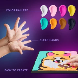 Pictură pe numere 3d cu plastilină ușoară 29x29 сm – vulpea Thumbnail 4