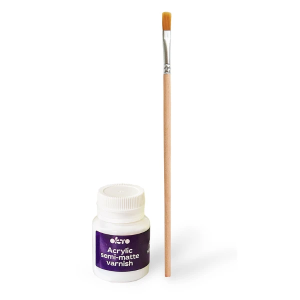 Lac acrilic semi-mat + pensulă 2