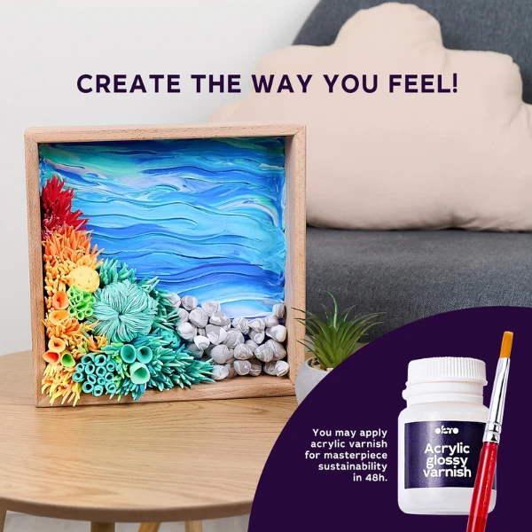 Diy set de plastilină ușoară “liniștea oceanului” 3
