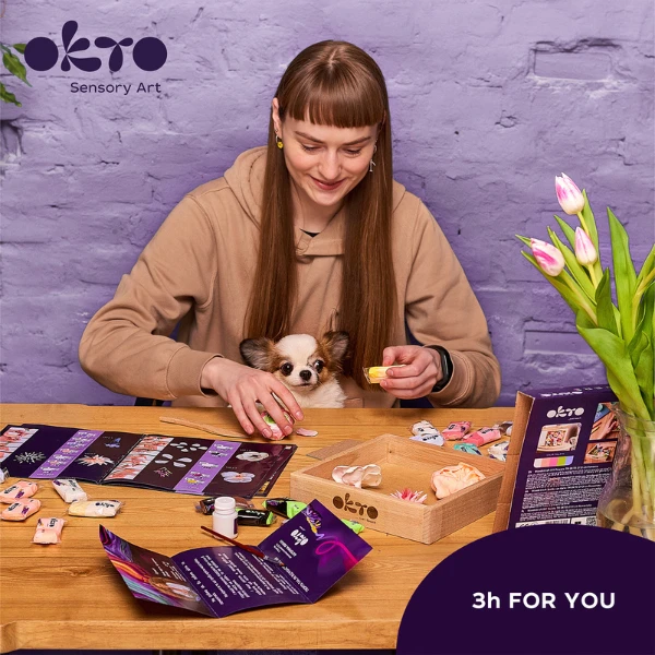 Set creativ diy cu plastilină ușoară "flori" 2