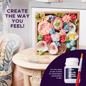 Set creativ diy cu plastilină ușoară "flori" Thumbnail 6