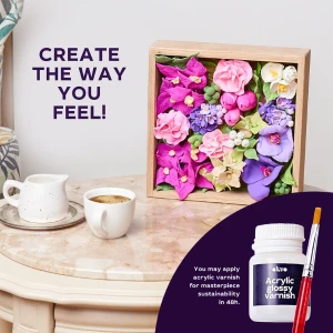 Set creativ diy cu plastilină ușoară "flori" Thumbnail 5