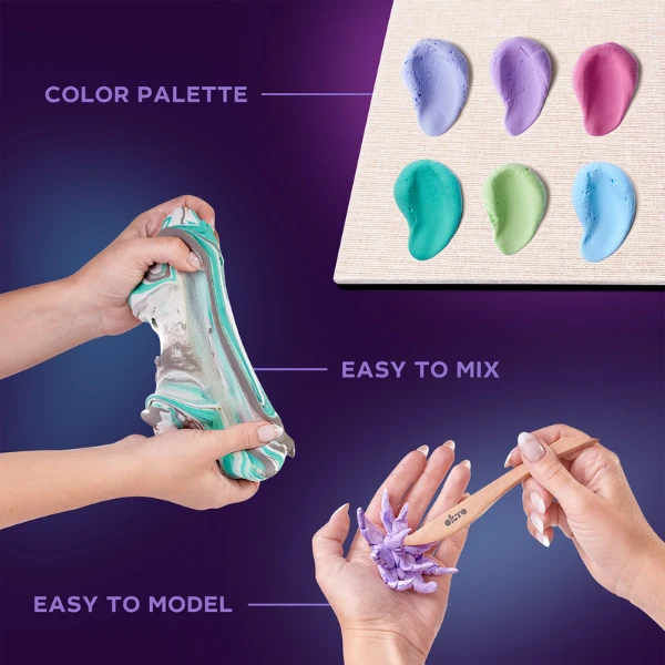Set creativ diy cu plastilină ușoară „gingașie” 3