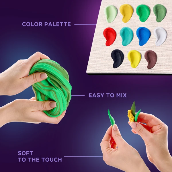 Set creativ diy cu plastilină ușoară "papagal ara" 3