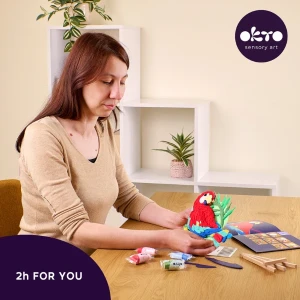 Set creativ diy cu plastilină ușoară "papagal ara" Thumbnail 5
