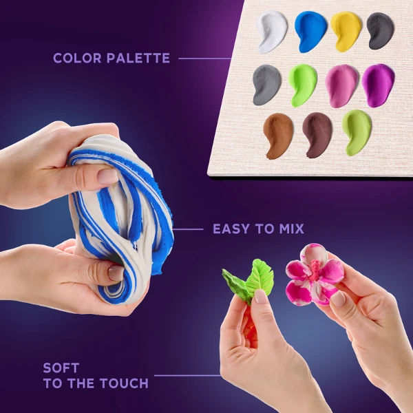 Set creativ diy cu plastilină ușoară "cacadu" 4