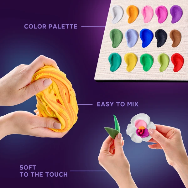 Set creativ diy cu plastilină ușoară "colibri" 3