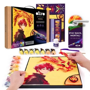 Tablou 3d cu plastilină ușoară 29x29 сm manga – foc Thumbnail 2