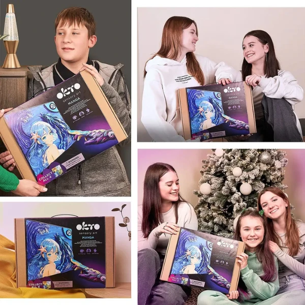 Tablou 3d cu plastilină ușoară 29x29 сm manga – apă 6
