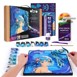 Tablou 3d cu plastilină ușoară 29x29 сm manga – apă