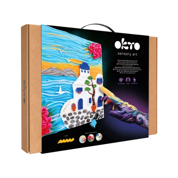 Tablou 3d cu plastilină ușoară 30x40 сm – santorini 2
