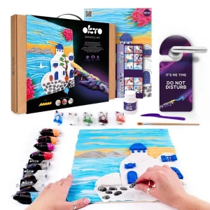 Tablou 3d cu plastilină ușoară 30x40 сm – santorini Thumbnail 2