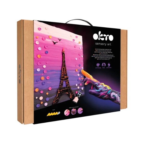 Tablou 3d cu plastilină ușoară 30x40 сm – paris 2