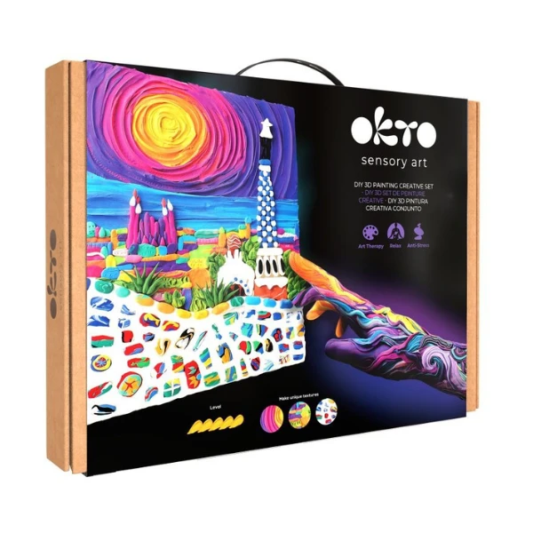 Tablou 3d cu plastilină ușoară 30x40 сm – park güell, barcelona 2