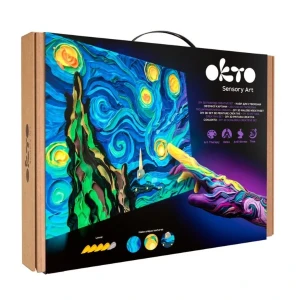 Tablou 3d cu plastilină ușoară 30x40 сm – noaptea înstelată Thumbnail 2