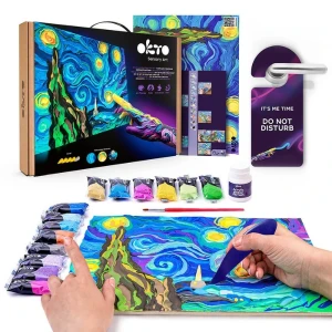 Tablou 3d cu plastilină ușoară 30x40 сm – noaptea înstelată