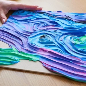 Tablou 3d cu plastilină ușoară 30x40 сm – noaptea înstelată Thumbnail 4